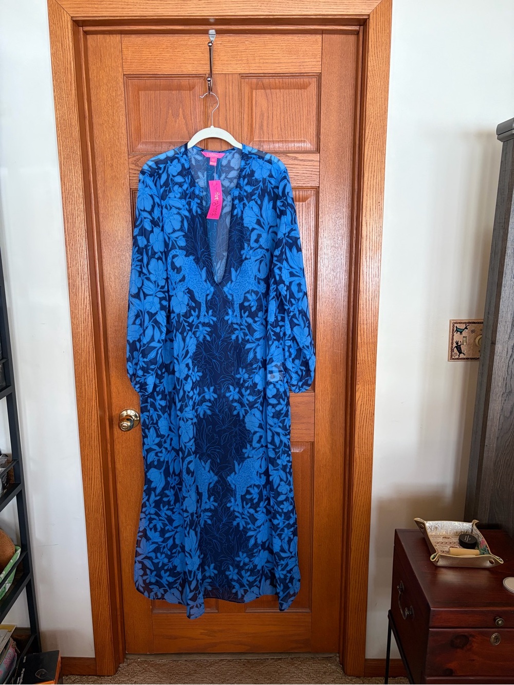 NWT Lilly Pulitzer Frey Coverup Low Tide Navy Spotting A Pattern Engineered L/XL